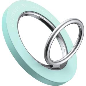 Lamicall Magnetic Phone Ring Grip Holder Compatible for Magsafe, [Upgraded Strong Magnet] Finger Ring Holder, Pop Grip Socket Stand, Mag Safe Kickstand Accessories for iPhone 17 Pro Max, Dark Green(grass green)