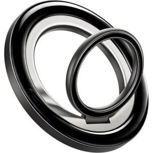 Lamicall Magnetic Phone Ring Grip for MagSafe – [4.4lbs Ultra Magnet] Finger Holder, Father’s Day for Father, 360° Metal Gear Hinge Ring Stand for iPhone 16 15 14 Pro Max, Cases, Mag Safe Accessories(Crystal Black)