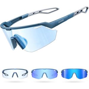 Lamicall Photochromic Sports Sunglasses for Men Women