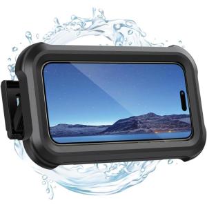 Lamicall Shower Phone Holder – 480 Rotatable Retractable Adjustable Case, Bathroom Wall Mount Stand, Waterproof Case for 4-7″ Phones, Black