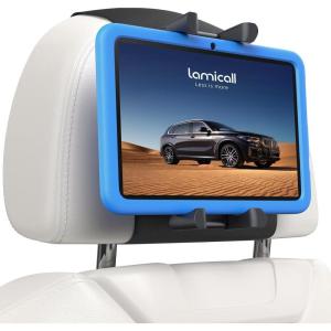 Lamicall Tablet Holder for Car Headrest – [Thick Case Friendly] [360° Rotation] Car Tablet Mount for Backseat, Road Trip Essentials for Kids, for iPad Pro, Air, Mini, Galaxy, Fire HD, 6.1-13″ Tablets