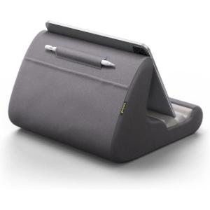 Lamicall Tablet Stand Pillow Holder – Tablet Pillow Soft Pad for Bed, Lap Phone Stand with Stylus Mount & Pocket, for iPad Pro 12.9, Air, Mini, Kindle, Galaxy Tab and 4-13″ Devices, Dark Grey(Dark Grey)