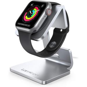 Lamicall Watch Stand for Apple Watch Magnetic Fast Charger – Desk Charging Stand Holder Dock for Apple iWatch Series SE3 SE2 Ultra 3, Series 11 10 9 8 7 6 5(49mm 46mm 45mm 44mm 42mm 41mm 40mm 38mm)(Sliver)