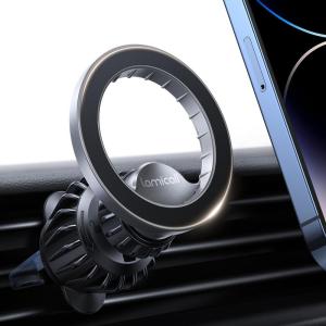Lamicall for MagSafe Car Mount – [20 Super Magnets] Magnetic Car Phone Mount, Air Vent Phone Holder Car, Hands Free Cell Phone Holder Clip Car fit iPhone 17 16 15 14 13 Pro Plus Max Cradles(NEW Upgraded – Silver)