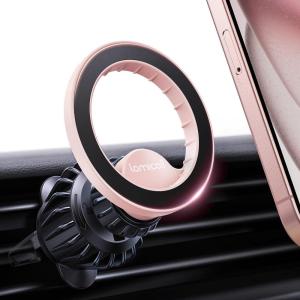 Lamicall for MagSafe Car Mount – [20 Super Magnets] Magnetic Car Phone Mount, Air Vent Phone Holder Car, Hands Free Cell Phone Holder Clip Car fit iPhone 17 16 15 14 13 Pro Plus Max Cradles(NEW Upgraded – Pink)