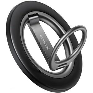 Lamicall for MagSafe Magnetic Phone Ring Grip – 360° Rotation Finger Grip Holder Stand, Super Magnet Cell Phone Kickstand Ring, Mag Safe Accessories for iPhone 17 16 15 14 13 12 Pro Max Air, Androids(Misty Black)