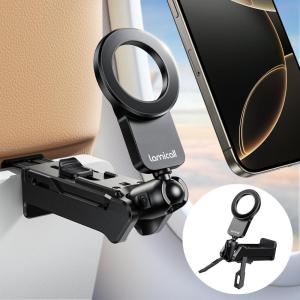 Lamicall for Magsafe Airplane Phone Holder, Airplane Travel Essentials for Flying Plane, Handsfree Airport Phone Mount Long Flight Must Haves for Woman Man Fits iPhone 17 16 15 14 Pro Max Series(Black)