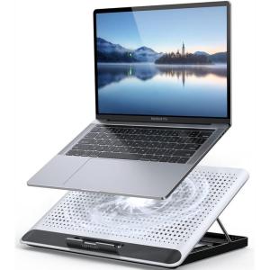Laptop Cooler, Lamicall Laptop Cooling Pad : Portable Height Adjustable Laptop Cooling Fan Stand Holder Riser