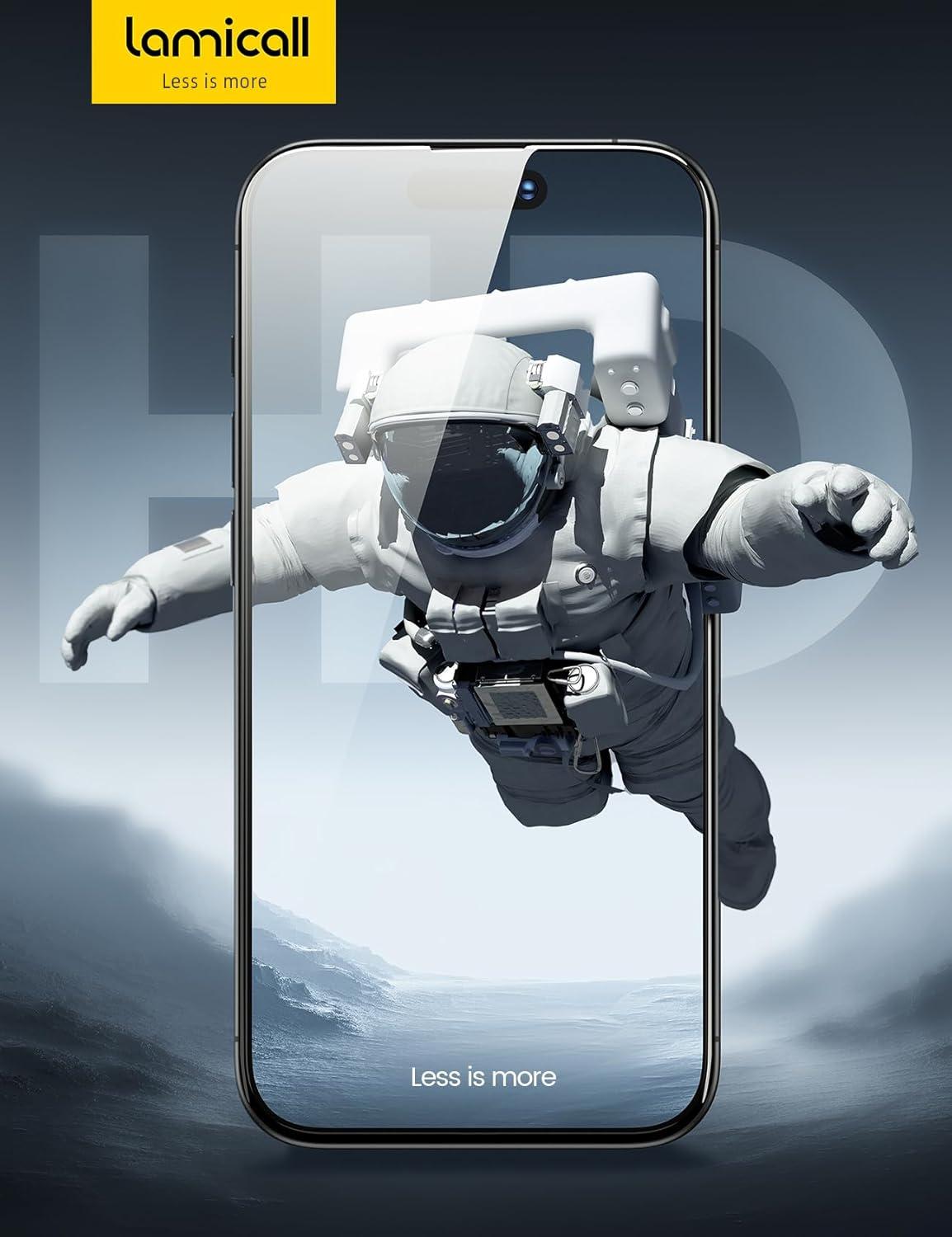 imageLamicall 22 for iPhone 16 Screen Protector 61 with Camera Lens Protector Top 9H Tempered Glass Film Easy Alignment Tool AntiScratch 0 Bubbles HD Clear for iPhone 16 2Pack Each16 61