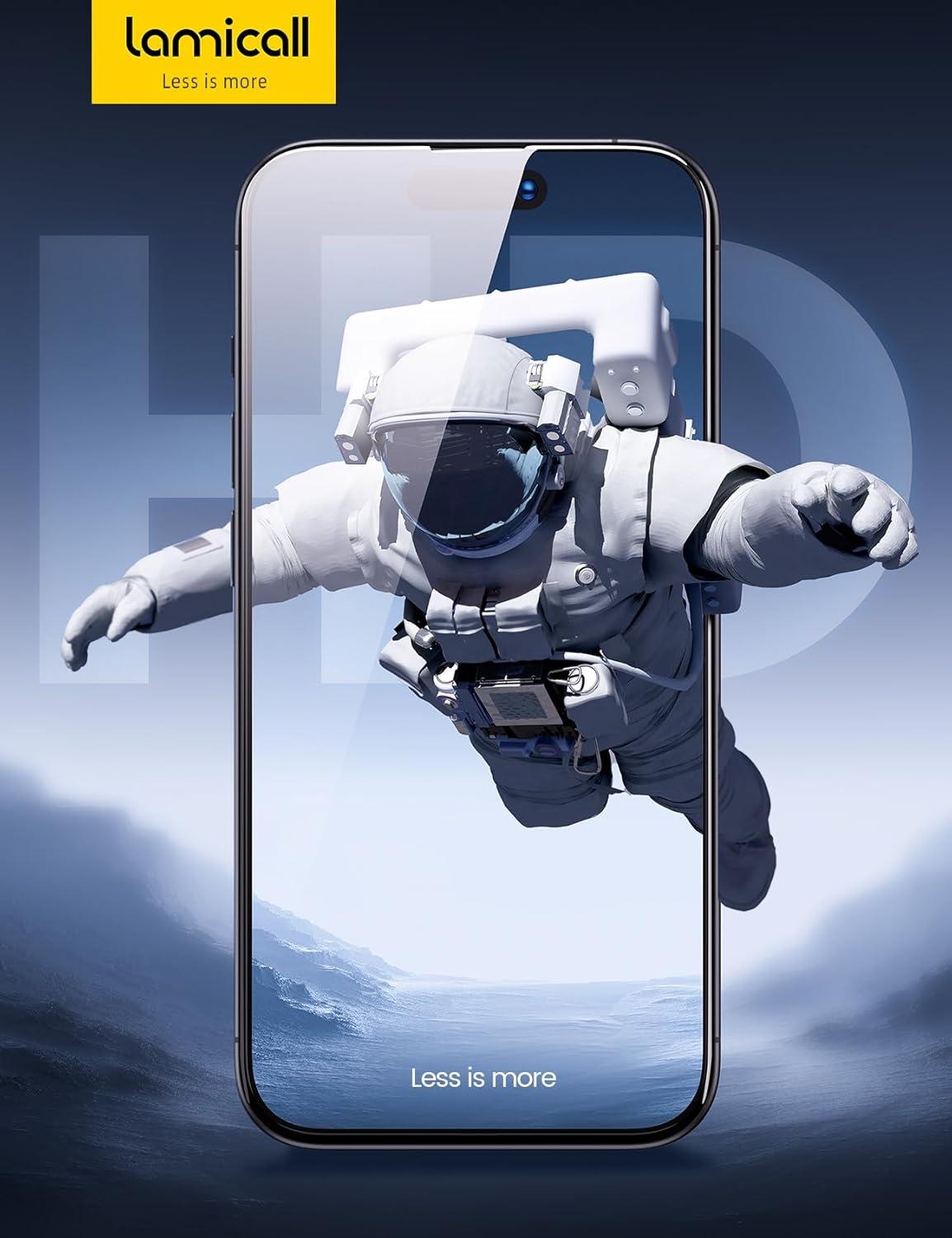 imageLamicall 22 for iPhone 16 Screen Protector 61 with Camera Lens Protector Top 9H Tempered Glass Film Easy Alignment Tool AntiScratch 0 Bubbles HD Clear for iPhone 16 2Pack Each16 Pro Max69