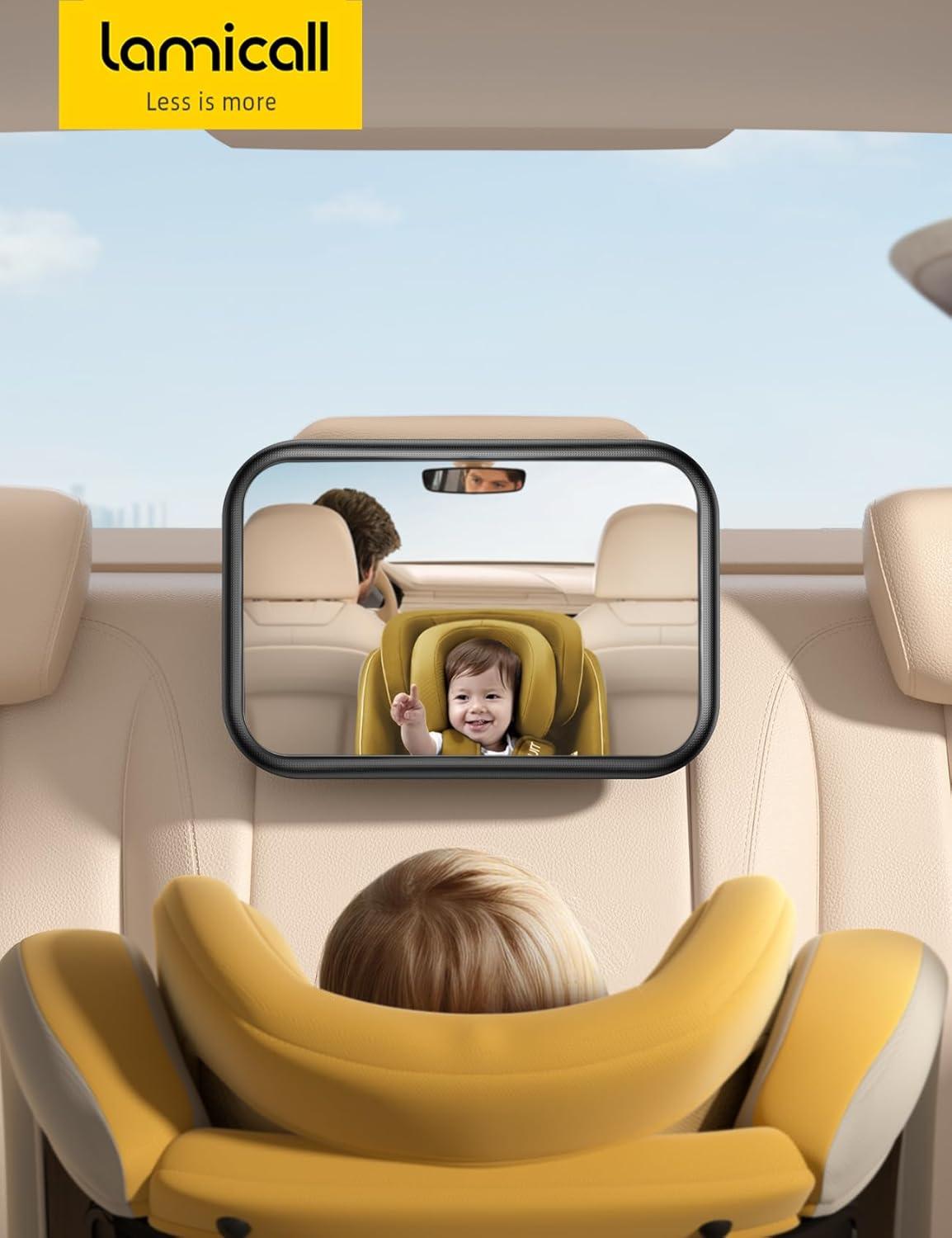 imageLamicall Baby Car Mirror for Backseat 2025 Safest Triangle Hook Clip Acrylic Car Seat Mirror for Rear Facing 360 Rotation amp Wide Clear View 3S Quick Install Newborn Baby Essentials Accessories128