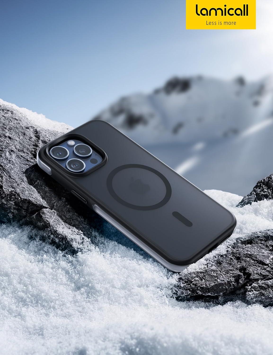 imageLamicall Magnetic Phone Case for iPhone 15 for MagSafe 18 FT MilGrade Drop Protection Phone Case with Air Bumpers and Raised Edges Shockproof Case for iPhone 15 Phone Case Black15 Pro Max 67