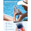 Lamicall 2PCS Waterproof Phone Pouch Floating – [8.8″ Soft 3D Seamless Design] IPX8 Water Proof Cell Phone for Beach, Dry Bag Beach Essentials for Cruise Travel, Protector for 4-7 inches Phone
