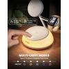 Lamicall 4-in-1 Qi2 Certified Wireless Charging Station for Apple MagSafe, [LED Night Light] 15W Fast Magnetic Charger Stand for iPhone 17 16 15 14 13 12 Series, Apple Watch, Airpods, 30W Adapter(White)