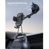 Lamicall Car Phone Mount – [Strongest Military-Grade Suction Cup] 360° Rotation Phone Holders for Your Car Quick Release Adjustable Phone Mount for Car Dashboard for iPhone 17 16 Pro Max Galaxy Truck(Black)