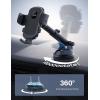Lamicall Car Phone Mount – [Strongest Military-Grade Suction Cup] 360° Rotation Phone Holders for Your Car Quick Release Adjustable Phone Mount for Car Dashboard for iPhone 17 16 Pro Max Galaxy Truck(Black)