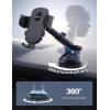 Lamicall Car Phone Mount – [Strongest Military-Grade Suction Cup] 360° Rotation Phone Holders for Your Car Quick Release Adjustable Phone Mount for Car Dashboard for iPhone 17 16 Pro Max Galaxy Truck(NEW Upgraded – Dark Grey)