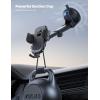 Lamicall Car Phone Mount – [Strongest Military-Grade Suction Cup] 360° Rotation Phone Holders for Your Car Quick Release Adjustable Phone Mount for Car Dashboard for iPhone 17 16 Pro Max Galaxy Truck(NEW Upgraded – Dark Grey)