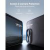Lamicall Magnetic Case for iPhone 15 Pro, for Magsafe – [Diamond Textured Anti-Slip Edge] [Military Grade Shockproof Protection] Translucent Hard Slim Magnet Protective Cover for iPhone 15 Pro(Black)