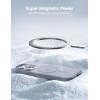 Lamicall Magnetic Case for iPhone 15 Pro, for Magsafe – [Diamond Textured Anti-Slip Edge] [Military Grade Shockproof Protection] Translucent Hard Slim Magnet Protective Cover for iPhone 15 Pro(Gray)