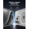 Lamicall Magnetic Case for iPhone 16 Pro, for Magsafe – [Anti-Slip Edge] Military Grade Shockproof Protection Translucent Hard Slim Magnet Protective Cover 6.3 inches(Clear)