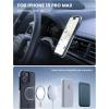 Lamicall Magnetic Phone Case for iPhone 15 for MagSafe – [18 FT Mil-Grade Drop Protection] Phone Case with Air Bumpers and Raised Edges, Shockproof Case for iPhone 15 Phone Case, Black(15 Pro Max (6.7″))
