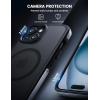 Lamicall Magnetic Phone Case for iPhone 15 for MagSafe – [18 FT Mil-Grade Drop Protection] Phone Case with Air Bumpers and Raised Edges, Shockproof Case for iPhone 15 Phone Case, Black(15 (6.1″))