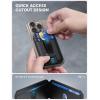 Lamicall Magnetic Phone Stand – Slim Faux Leather Grip for Apple MagSafe Wallet, Magnet 3 Cards Holder, Finger Loop Grip for iPhone 15/14/13/12 Series, Black