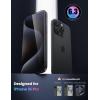 Lamicall Screen Protector for iPhone 16 Pro Max (6.9″), [Top 9H Tempered Glass Film], Easy Alignment Frame, Fingerprint Resistant, 0 Bubbles, HD Clear for iPhone 16 Pro Max Tempered Glass – [2 Pack](16 Pro (6.3″))