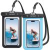 Lamicall 2 Pack Green White Cell Phone Bag, for Mother Mom, Birthday Gift for Father Teens Girls Boys Phone Pouch(Black & Blue 7″)