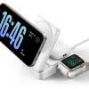 Lamicall 3 in 1 Wireless Charging Station for Apple Magsafe Charger Stand, Compact [Safe Cooling] Foldable Travel Magnetic Charger for iPhone 17 Air 16 15 14 13 12 Series, Airpods Pro, Apple Watch(White)