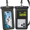 Lamicall IP68 Floating Waterproof Phone Pouch – [2 Pack] Water Proof Phone Case with Lanyard for iPhone 17 16 15 14 13 Pro Max, Galaxy S25 S24 Ultra, Swimming Beach Vacation Cruise Essentials, 4-7.5″
