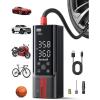 Lamicall Portable Car Tire Inflator – Air Compressor [150 PSI] [4X Faster] Cordless Car Air Pump with Rechargeable Battery, Digital Display Pressure Gauge, LED Light, for Cars, Motorcycles, Bike, Ball(Without 12 DC)
