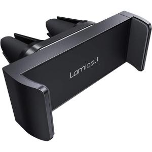 Lamicall Car Vent Phone Mount – Air Vent Clip Holder, Universal Stand Hands Free Cradle Compatible with Cell Phone 16 15 14 13 12 Mini 11 Pro Xs Max Xr X 8 7 6 6s Plus SE Smartphones Black(1-Black)