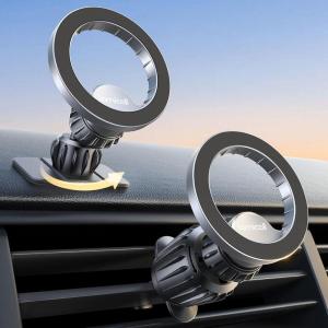 Lamicall for Magsafe Car Mount – [20X N55 Magnets] Magnetic Phone Holder for Your Car Dashboard Vent Car Phone Holder for iPhone 16 All Smartphone fits Magsafe Phone case Silver(Upgraded – Silver)