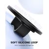 Lamicall Magnetic Phone Grip Holder for MagSafe – [Soft Silicone Loop] Vertical Cell Phone Zinc Alloy Ring Stand Kickstand, Magnet Hand Grip Accessories for iPhone 12-17 Series, Other with Metal Ring