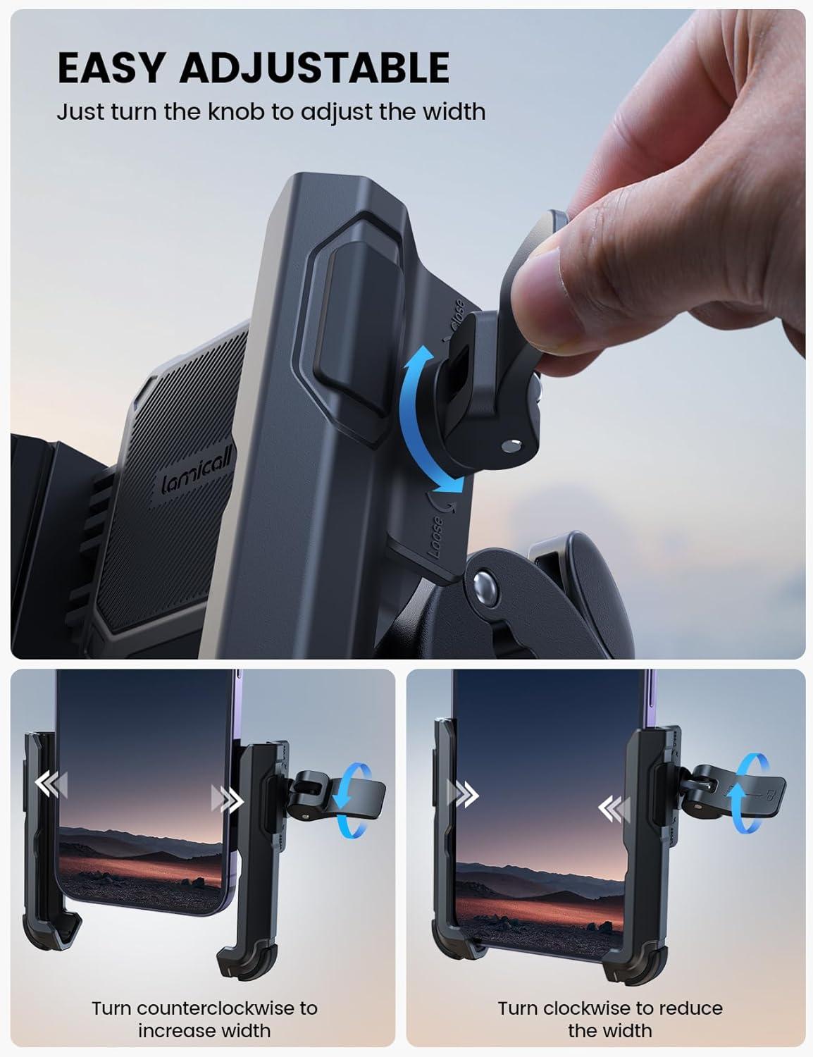 imageLamicall Dry Bag Waterproof Backpack amp Motorcycle Phone Mount Holder