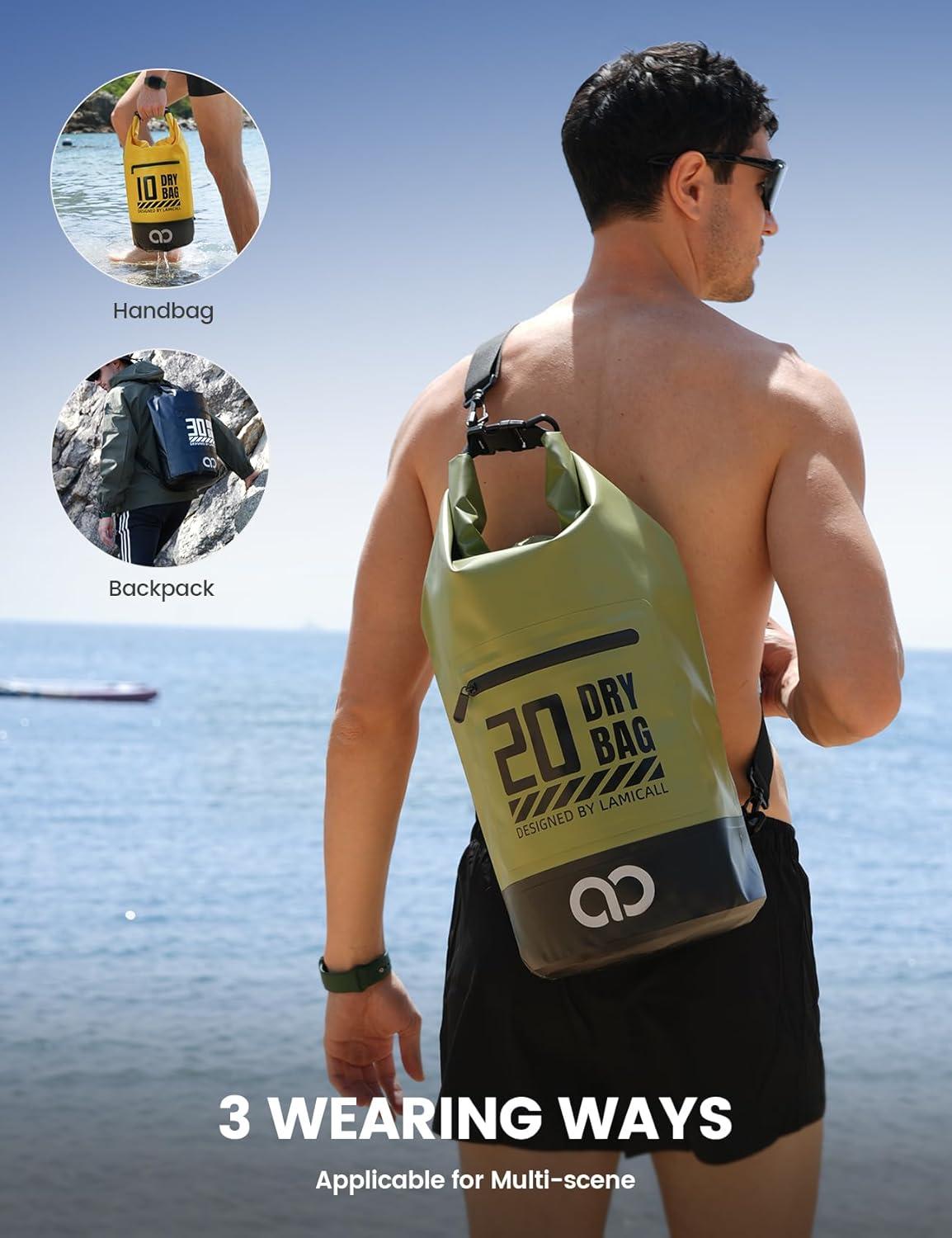 imageLamicall Dry Bag Waterproof Backpack amp Shower Phone Holder Waterproof