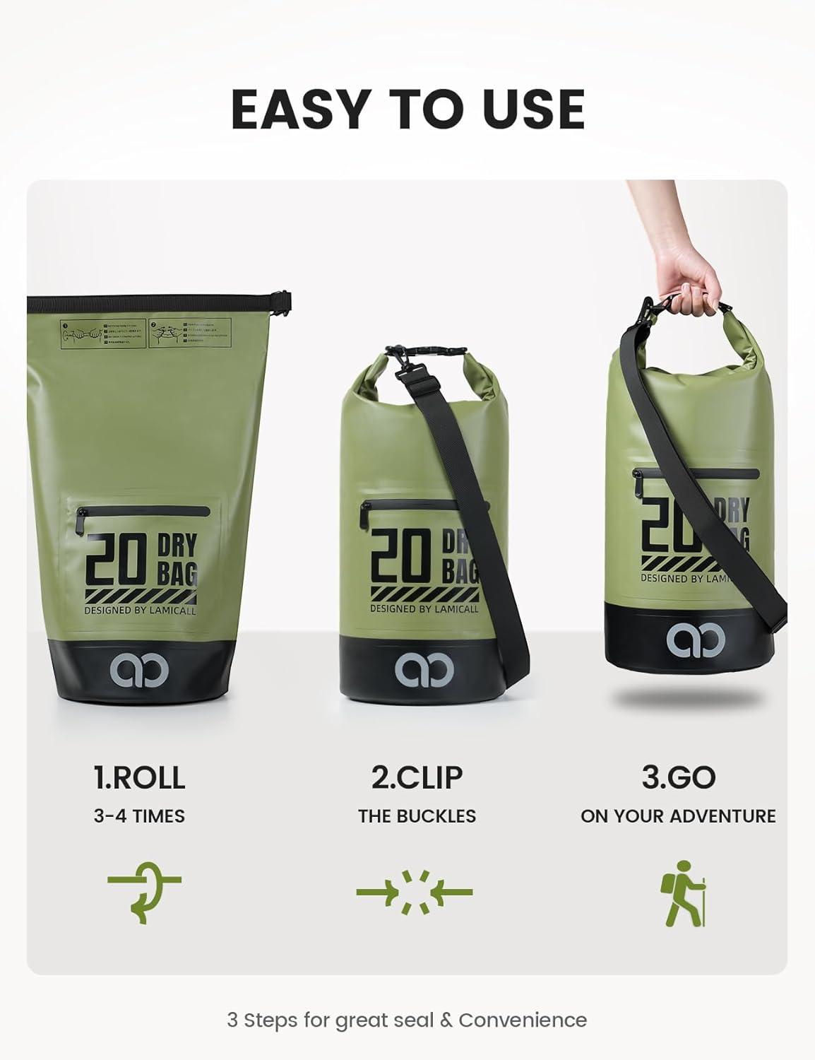 imageLamicall Floating Waterproof Phone Pouch amp 500D Dry Bag