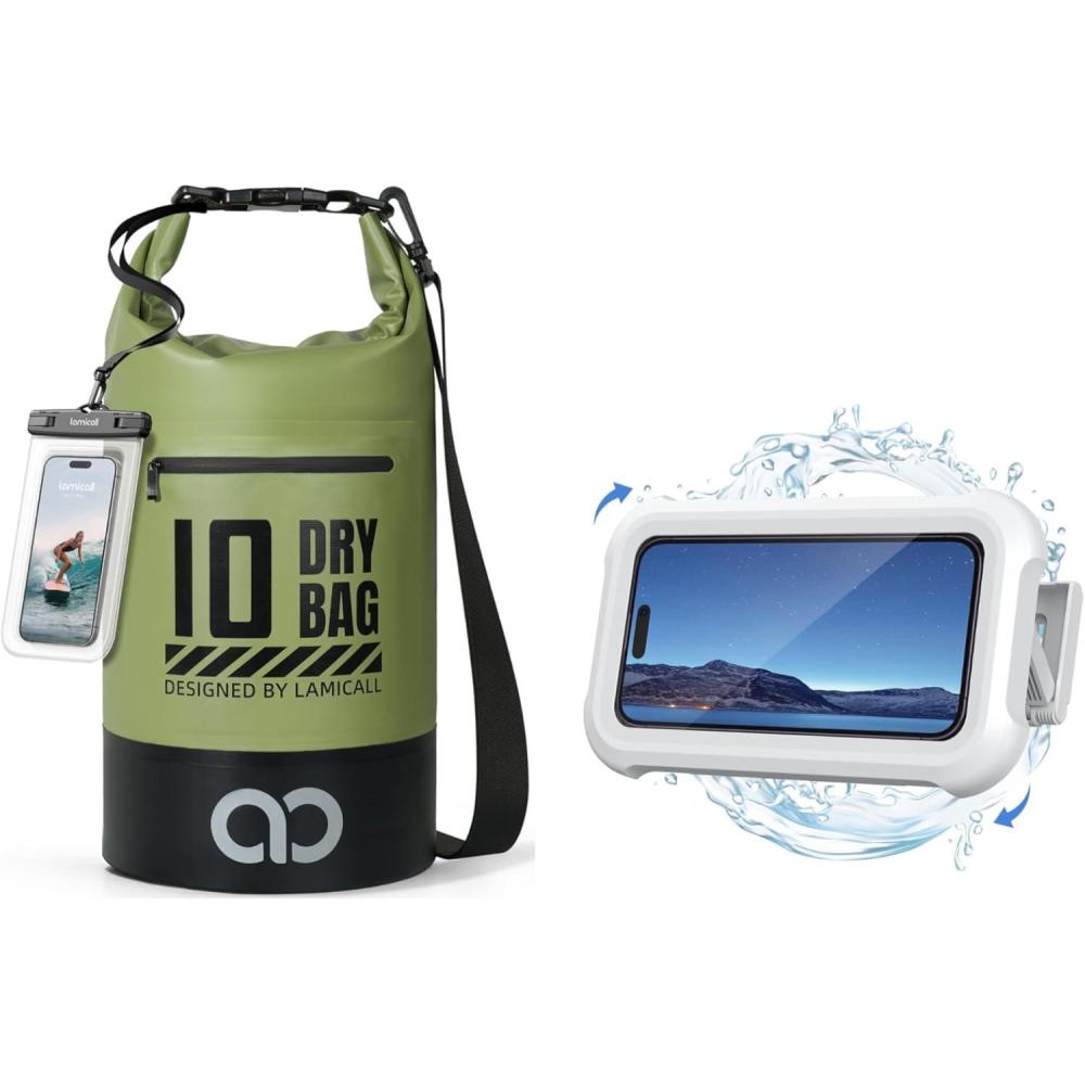 imageLamicall Dry Bag Waterproof Backpack amp Shower Phone Holder Waterproof