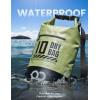 Lamicall 10L Dry Bag Waterproof Backpack – [Zippered Pocket] Roll Top Waterproof Bag Olive Green & Navy Blue