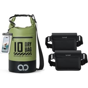 Lamicall Dry Bag Waterproof Backpack & Waterproof Fanny Pack