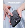 Lamicall Magnetic Case for iPhone 14 Pro – Magnet Case, Compatible for Magsafe, [Anti-Slip Edge] [MIL-Grade Airbag Shockproof], Translucent Hard Slim Protective Apple iPhone 14 Pro Cover Black(Black)