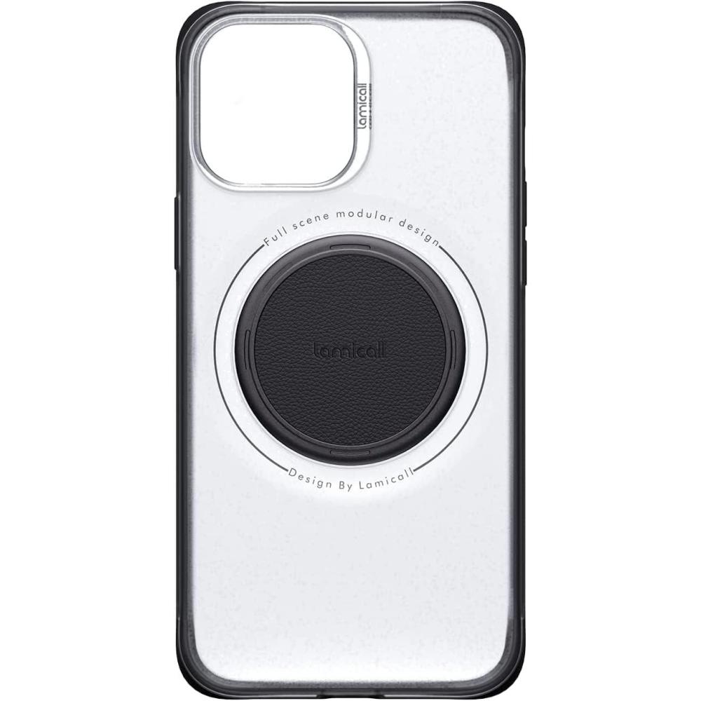 imageLamicall All Lock Airbag Mobile Cell Phone Case for iPhone 14 Works with All Lock Mounts Clear Frosted and Black14 61