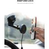 Lamicall All Lock Car Wndshield, Dashboard Suction Wireless Charging Phone Mount(USB-C), Need Work with All Lock Airbag Case (Not Included) for iPhone or All Lock Phone Snap Adaptor (Not Included)