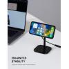 Lamicall All Lock Desktop Magnetic Wireless Charging Phone Mount(USB-C), Need Work with All Lock Airbag Case (Not Included) for iPhone or All Lock Universal Phone Snap Adaptor (Not Included)