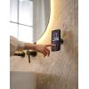Lamicall All Lock Wall Phone Mount for iPhone, Black, 3M VHB Adhesive, Holds Phone in Portrait or Landscape Mode