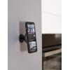 Lamicall All Lock Wall Phone Mount for iPhone, Black, 3M VHB Adhesive, Holds Phone in Portrait or Landscape Mode