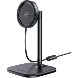 Lamicall All Lock Desktop Magnetic Wireless Charging Phone Mount(USB-C), Need Work with All Lock Airbag Case (Not Included) for iPhone or All Lock Universal Phone Snap Adaptor (Not Included)
