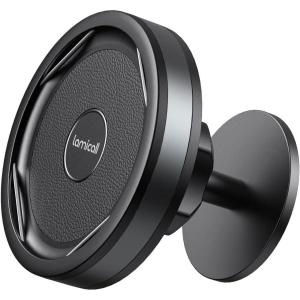 Lamicall All Lock Wall Phone Mount for iPhone, Black, 3M VHB Adhesive, Holds Phone in Portrait or Landscape Mode